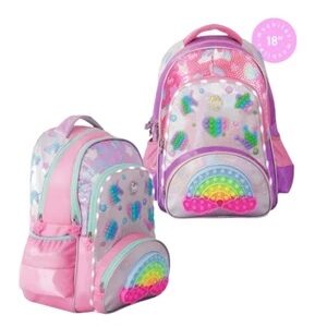 MOCHILA FOOTY RAINBOW POP IT C/LUZ LED ESPALDA 18" (F6303)