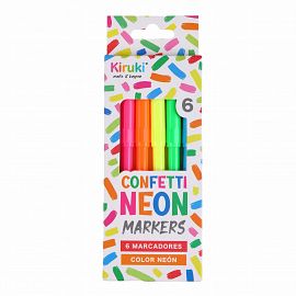 MARCADORES SURTIDOS KIRUKI CONFETTI NEON X6U (70001)