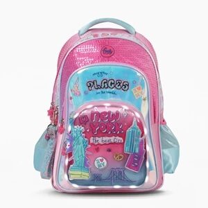 MOCHILA FOOTY I LOVE C/LUZ LED ESPALDA 18" (F6313)