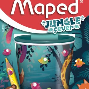 SACAPUNTAS MAPED LATA JUNGLE FEVER BLISTER C/U (44103)