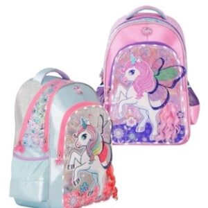 MOCHILA FOOTY UNICORN WINGS C/LUZ LED ESPALDA 18" (F6343)