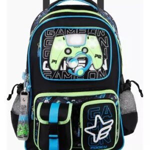 MOCHILA FOOTY GAME ON C/LUZ LED C/CARRO 18" (F5391)