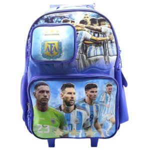 MOCHILA CRESKO "ARGENTINA CAMPEON DEL MUNDO" 18" C/CARRO (AF125)
