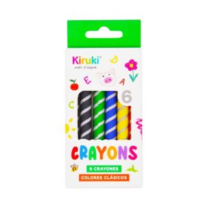 CRAYONES KIRUKI COLORES CLASICOS X6U (800001)