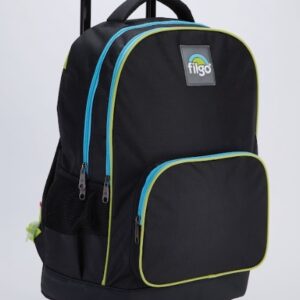 MOCHILA FILGO STARPAK PLAIN NEGRA  18" C/RUEDAS + LLAVERO (MO25-TSTPLA-001)