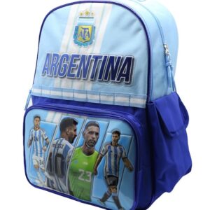 MOCHILA CRESKO "ARGENTINA CAMPEON DEL MUNDO" 18" ESPALDA (AF019)