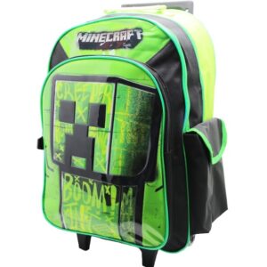 MOCHILA CRESKO "MINECRAFT" 18" C/CARRO (MI310)