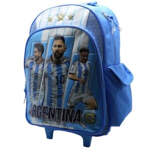 MOCHILA CRESKO "ARGENTINA CAMPEON DEL MUNDO" 18" C/CARRO  (AF118)