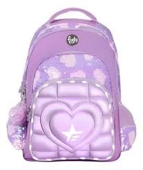 MOCHILA FOOTY SUPER HEART C/LUZ LED ESPALDA 18" (F6323)