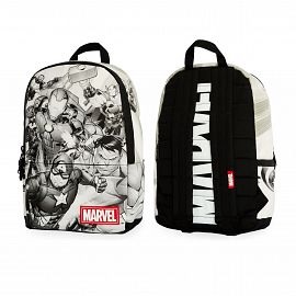 MOCHILA MOOVING MARVEL GREY ESPALDA 18" (1620125)
