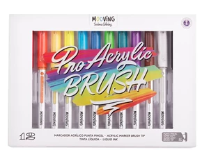 MARCADORES MOOVING PRO ACRYLIC BRUSH X12U (3032112)