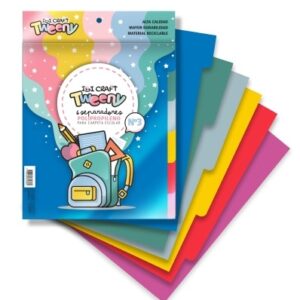 SEPARADOR IBI CRAFT 5 POSICIONES ESCOLAR PP COLORES BASICOS (76675)