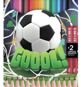 LAPICES DE COLORES FILGO PINTO FUTBOL X12U + GOMA + LAPIZ (PN201-E12-FTSY3)