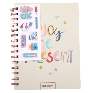 CUADERNO IBI CRAFT SPIRIT + STICKERS C/ESPIRAL 15,2X20,3 CM 80H = (115140)