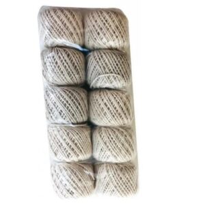 HILO ECOTEX ALGODÓN CRUDO 40 MTS N°5 OVILLOS X 10U. (955)