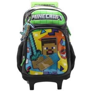 MOCHILA CRESKO MINECRAFT 18" C/CARRO (MI216)