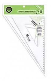 SET ESCUADRA PIZZINI 30CMX45 + 30CMX60 CRISTAL (372230J)