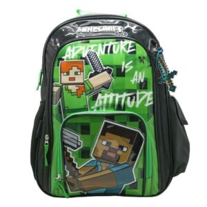 MOCHILA CRESKO MINECRAFT 18" ESPALDA (MI115)