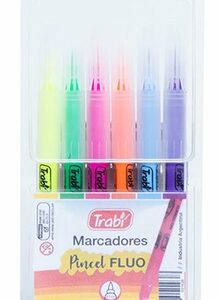 MARCADOR TRABI PUNTA PINCEL X6U FLUO (TR5143)