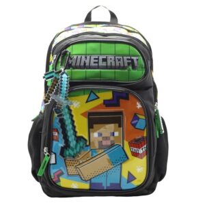 MOCHILA CRESKO MINECRAFT 18" ESPALDA (MI116)