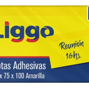 NOTAS AUTOADHESIVAS LIGGO 50X75X100 AMARILLAS (440-0725)