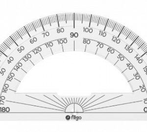 TRANSPORTADOR FILGO 180° CRISTAL (TRGEOX180-C20)