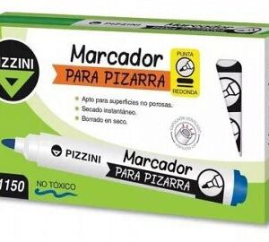 MARCADOR PIZZINI P/PIZARRA PUNTA REDONDA X10U C/U V/COLORES (1150)