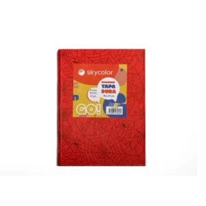 CUADERNO SKYCOLOR 16x21 T/D x 57gs x 84 hjs. RAYADO FORRADO ROJO (CC57AR-84)