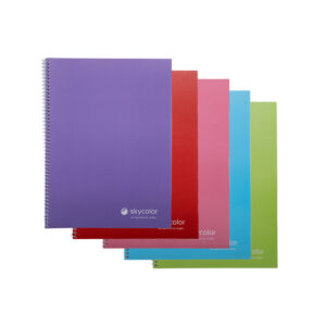 CUADERNO SKYCOLOR UNIVERSITARIO 22x29,7 x 57gs TAPA/PLASTICA x 80h RAYADO COLORES LISOS. (CUL5780-R)