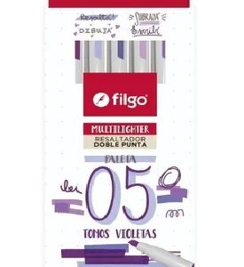 RESALTADOR FILGO MULTILIGHTER DOBLE PUNTA X5U V/TONOS (MTLF-E5-700)
