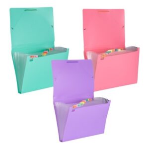 CARPETA POLI CON 5 DIVISIONES V/COLORES.
