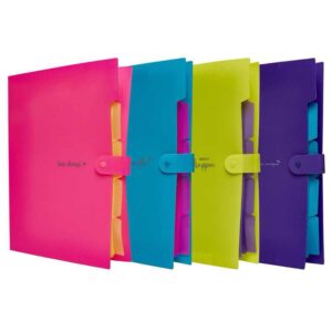 CARPETA POLI CON 5 DIVISIONES NEON.