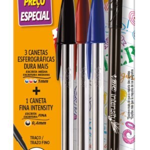 KIT BIC CRISTAL1MM  + MICROFIBRA INTENSITY 0.4MM (5243361)