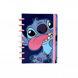 CUADERNO MOOVING LOOPS STITCH A5 80H RAYADO (1721244)