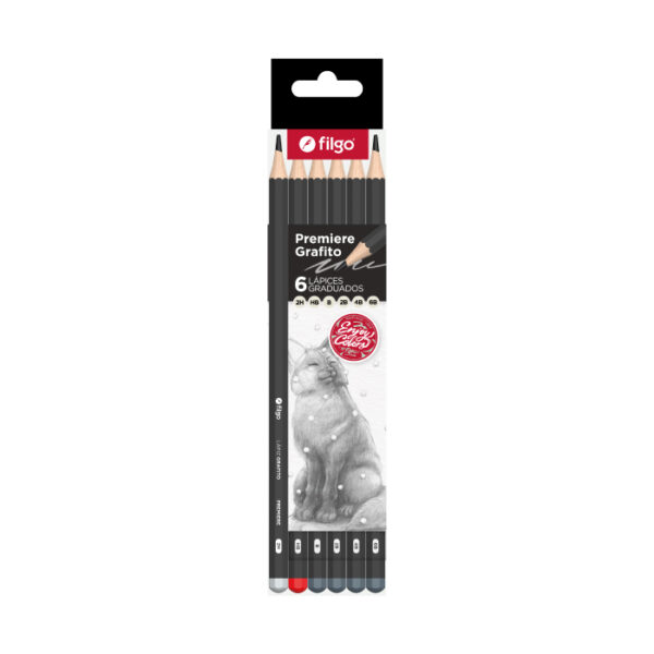 LAPIZ FILGO GRAFITO PREMIER X6U SURTIDAS 2H/HB/B/2B/4B/6B (PN103-C6-SUR)