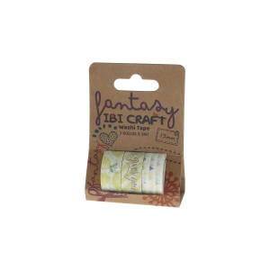 WASHI TAPE IBI CRAFT X3U 5MTS LEMMON (55792)