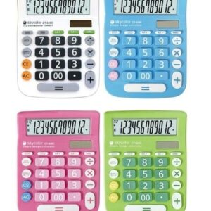 CALCULADORA SKYCOLOR CT-628C 142MM x 106MM 12 DIGITOS.