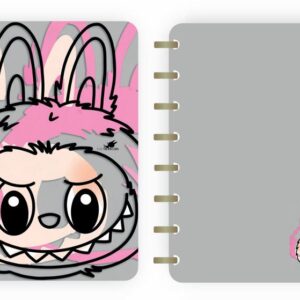 CUADERNO CON SISTEMA DE DISCOS A5 LABUBU 80H GRIS