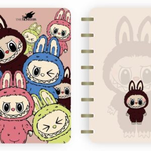 CUADERNO CON SISTEMA DE DISCOS A5 LABUBU 80H MARRON