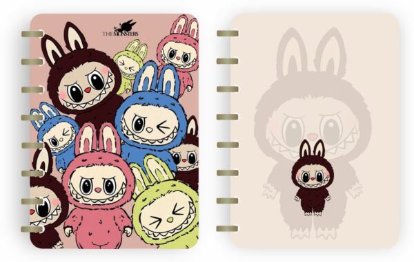 CUADERNO CON SISTEMA DE DISCOS A5 LABUBU 80H MARRON