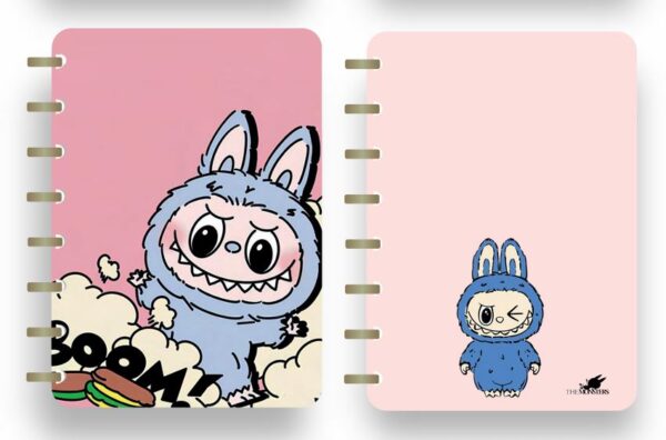 CUADERNO CON SISTEMA DE DISCOS A5 LABUBU ROSA