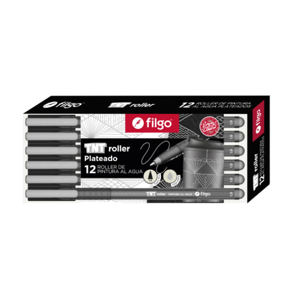 ROLLER FILGO TNT PINTURA AL AGUA PLATEADO X12U C/U (TNTRLR-C12-54)