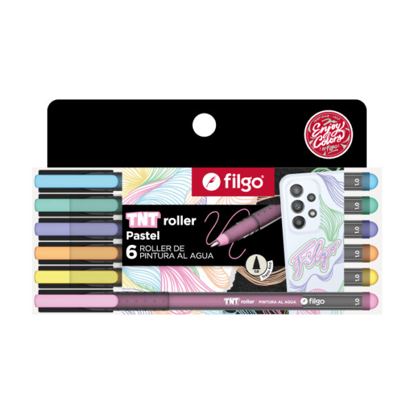 ROLLER FILGO TNT PINTURA AL AGUA PASTEL X6U (TNTRLR-E6-PAS)