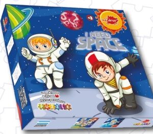 ROMPECABEZAS INKDROP SPACE KIDS 4 MODELOS DIFERENTES DE 4 PIEZAS + ARTE PARA COLOREAR (566433)