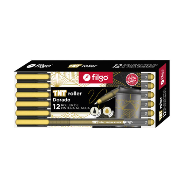 ROLLER FILGO TNT PINTURA AL AGUA DORADO X12U C/U (TNTRLR-C12-053)