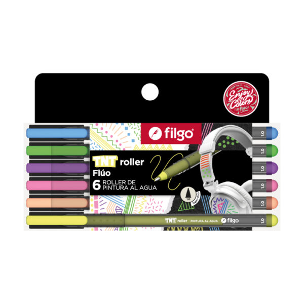 ROLLER FILGO TNT PINTURA AL AGUA FLUO X6U (TNTRLR-E6-FLUO)