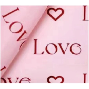PAPEL COREANO IBI CRAFT 57X57 CM ROSA CLARO LOVE X20U C/U (647014)