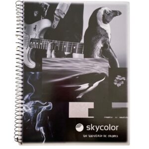 CUADERNO SKYCOLOR BLACK & WHITE UNIVERSITARIO 22X29 57GRS X80H RAYADO.