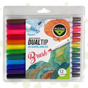 MARCADORES PIZZINI DUALTIP ACUARELABLES X12U (8712A2)