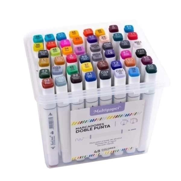 MARCADORES MULTIPAPER DOBLE PUNTA VALIJA X 48